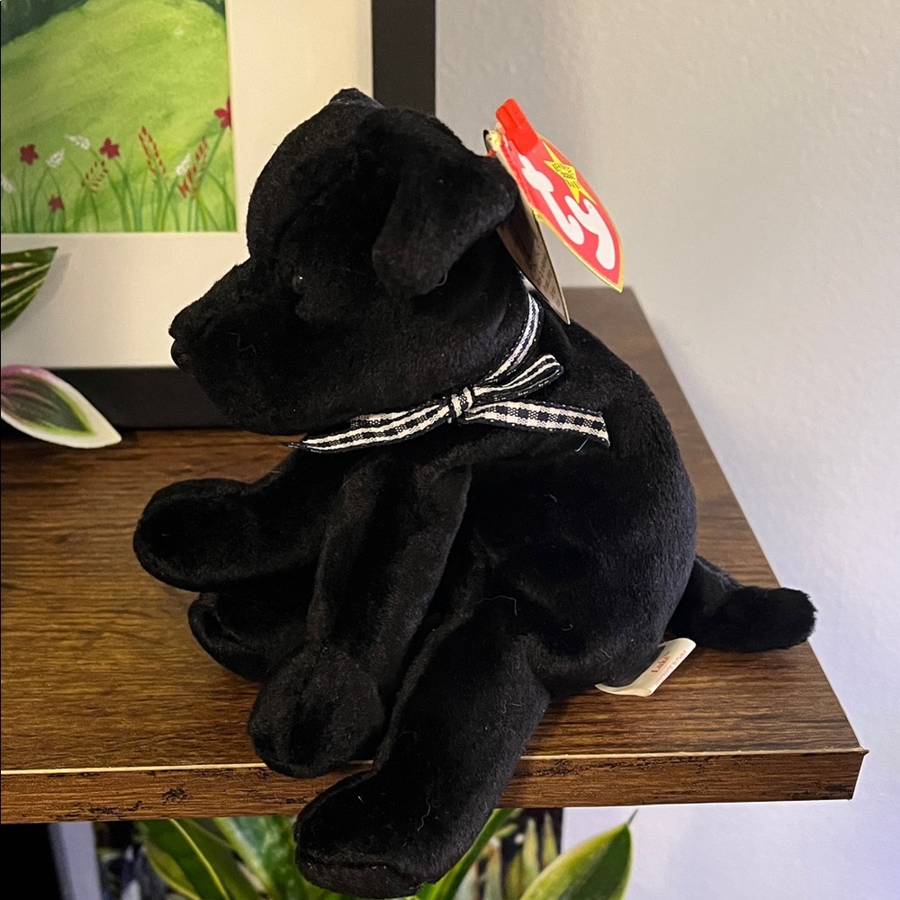 Ty beanie baby Luke Black lab Plush 1998 1999